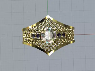 anillo malla Free 3D model