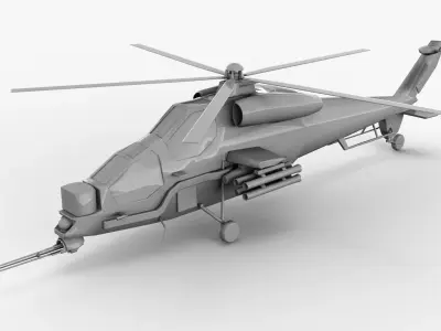 Helicopter Base Mesh Free Free low-poly 3D model