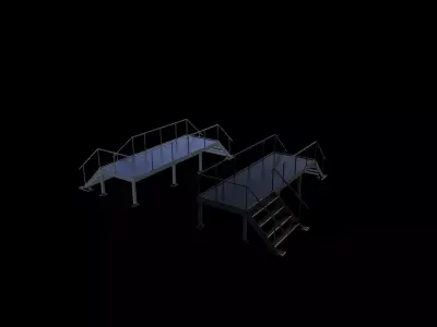 Industrial Staircases 02 3D model