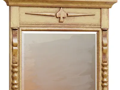 Antique mirror with console 3D model