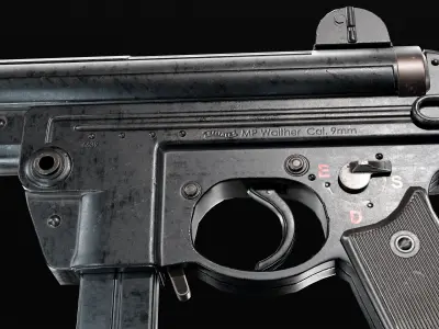 Walther MPL Low-poly 3D model