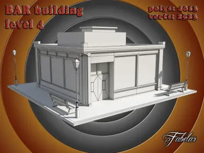BAR level Low-poly 3D model 2