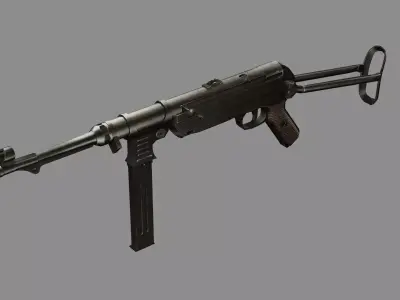 IMI Uzi Low-poly 3D model Low-poly 3D model
