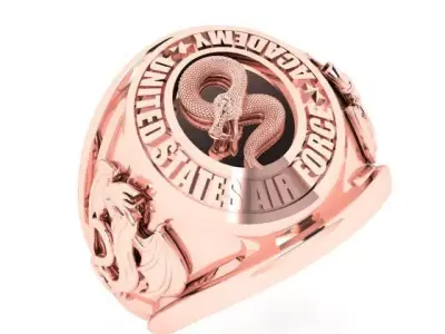 US AIR FORCE RING  MILITARY INSPIRED JEWELRY DESIGN 3D print model