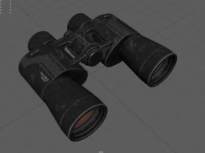 Binoculars Low-poly 3D model