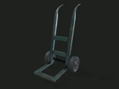 Trolley Cart Low-poly 3D model
