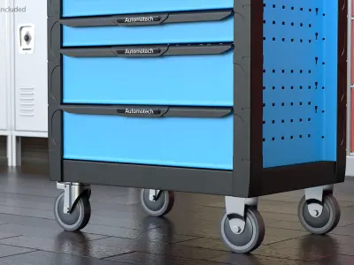 Automotech AS-220A2 Roller Workshop Cabinet 3D model