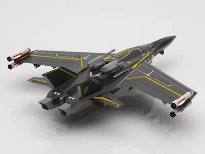fighter toy jet 3D model