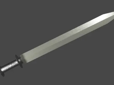 Spatha sword with Khora handle Low-poly 3D model