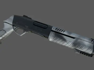 Fabarm STF12 short  PBR Low-poly 3D model