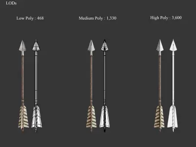 Medieval Collection Weapons Crossbows 3D Model Pack