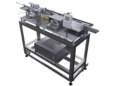 Inductive automatic soldering and testing machine 3D model