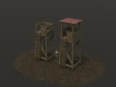 Epic Outposts Low-poly 3D model