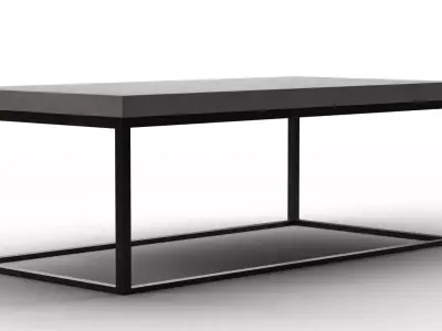 Sloan Concrete Metal Coffee Table Low-poly 3D model