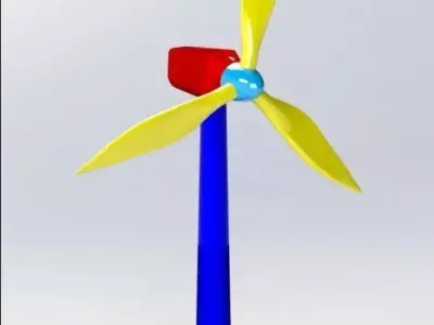 Wind Turbine 3D model