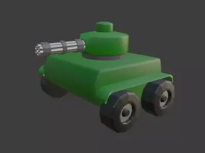 Low Poly Tank toy Low-poly 3D model