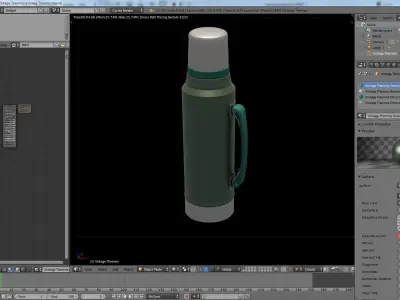 Vintage Thermos Low-poly 3D model
