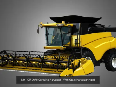 NH - CR 9070 Combine Harvesters 3D Model Pack