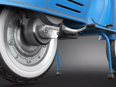 Motor Scooter Vespa PBR 3D model