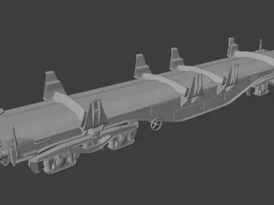 H0 1-87 scale Smmnps Flat Wagon 3D print model