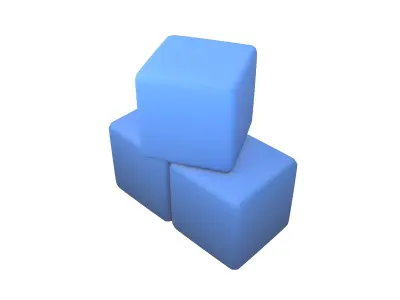 Building Blocks Icon v1 002 Low-poly 3D model