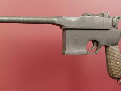 pistol Mauser Free low-poly 3D model