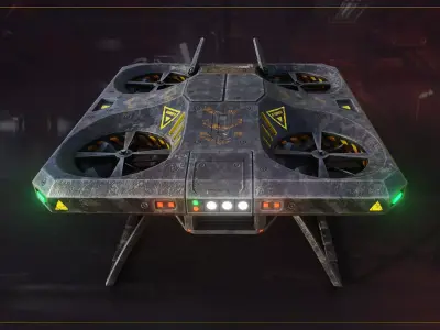 Exploration Drone Low-poly 3D model