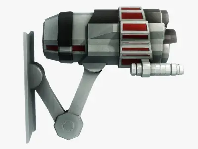 Security camera 01 sci-fi low poly Low-poly 3D model