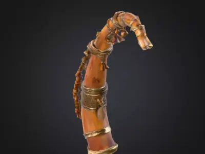 Traditional Indian Shehnai Low-poly 3D model