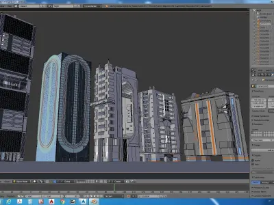 Sci-Fi Buildings 1 3D model