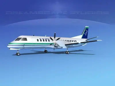 SAAB 2000 Air New Zealand Link 3D model