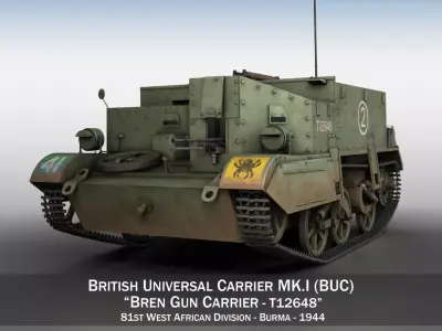 Bren Gun Carrier - BUC - T12648   3D model