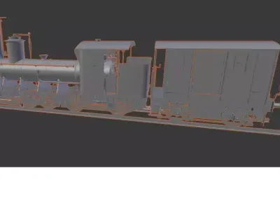 Model train steam locomotive for printing 3D print model