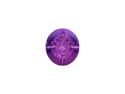 Glowing Purple Energy Sphere 3D model