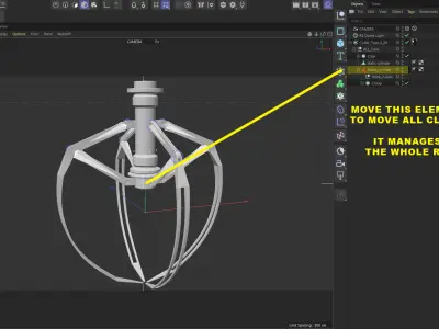 Metal Claw 26 with RIG 3D model