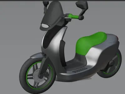 Smart EV Scooter Low-poly 3D model