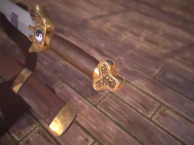 HIE Sword D180208 Low-poly 3D model