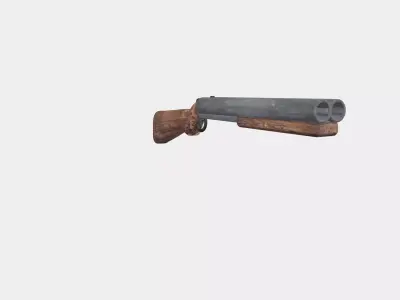 dubble barrel shotgun 3D model