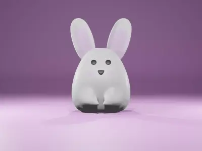 3D Bunny Rabbit Low-poly 3D model