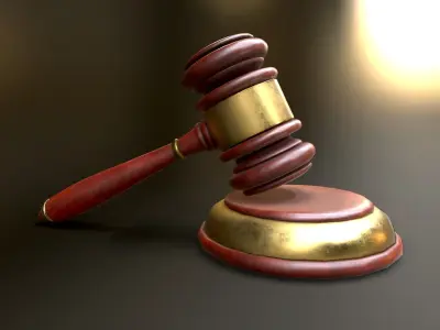 wooden handspike Low-poly 3D model