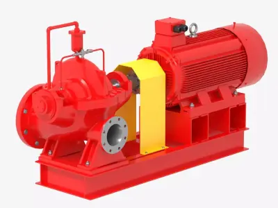 Split Case Centrifugal Fire Pump 3D model