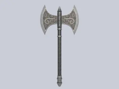 Fantasy axe Low-poly 3D model