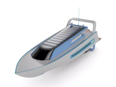 Solar Powered Boat 3D model
