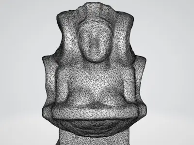 monument3 egyptian bust 3D model