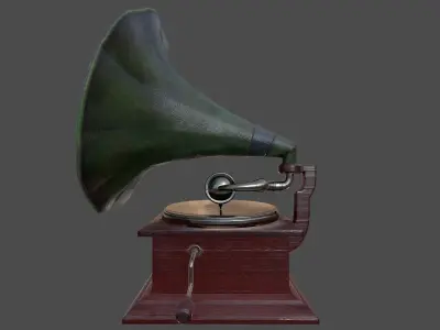 Phonograph - Low Poly Low-poly 3D model