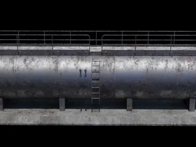 Oil storage tank 2B 3D model