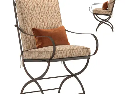 HB 5 Lattes ANTIQUE FAUTEUIL LOUNGE chair 3D model