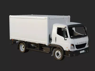 Detailed Delivery Truck 3D Printable Model - Cargo Vehicle 3D print model