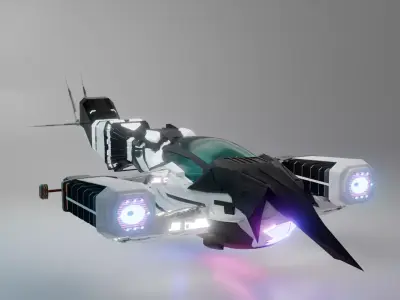 space ship  3D model by mazenhisham60