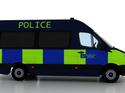 Mercedes Benz Sprinter L2H2 2009 England Police Passenger UK 3D model